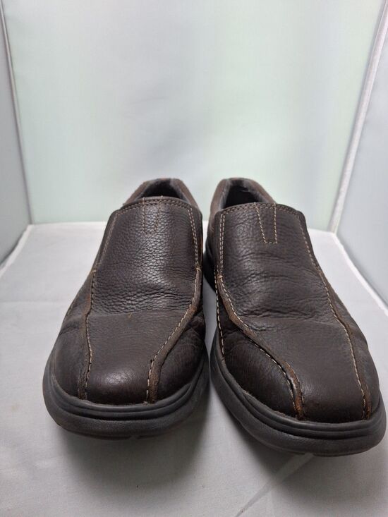 CLARKS COLLECTION Ultimate Comfort Brown Leather Slip-On Shoes Men\'s Size 9 main image 9